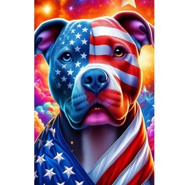 CXYQLC DIY 5D Diamond Painting Kits for Adults Diamond Art American Flag Bulldog Diamond Painting Full Drill Crystal Rhinestone Embroidery Craft Kits for Home Wall Decor Gifts 11.8x11.8inch
