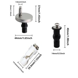 KKUANG 40x14mm Toilet Cover Fixing Toilet Cover Hardware Replacement Part Kit Toilet Cover Screw Set Black Toilet Cover Fixing Screw Suitable for Toilet Cover Repair