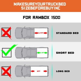 Willmoso 5.7Ft Truck Bed Mat 3D Trunk Cargo Liner Cover For 09-25 Dodge RAM 1500 With Box