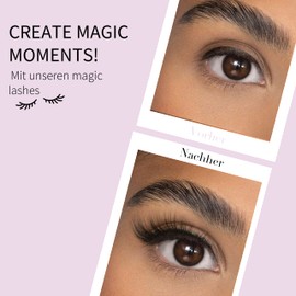 fleeky Magic Lashes - Vegan & Cruelty-Free Fake Lashes for Your Perfect Look on Fleek, Artificial Eyelashes for Gluing Made of Synthetic Hair (Just Lashes, Buttercup)