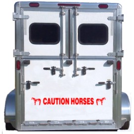 Avery Dennison Caution Horse Reflective Decal Sticker for American Paint Horse Truck Trailer R
