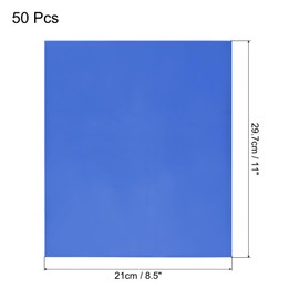 sourcing map 50 Pack Toner Reactive Foil,Deco Foil Transfer Sheets 8.5"x11" A4 Hot Foil Paper for Laser Printer Scrapbooking Heat Transfer DIY Craft,Deep Blue