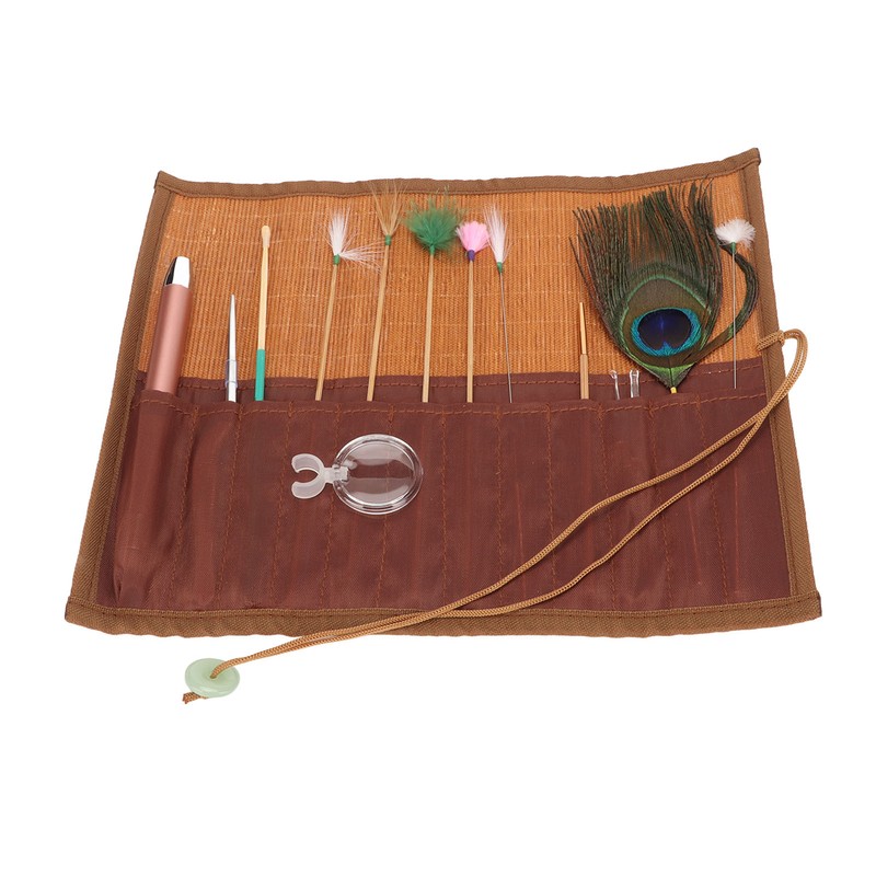 Earwax Remover Massage Set 8 Feather Stick Relieve Fatigue Professional