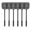 MR.SIGA Heavy Duty Long Handle Fly Swatter, Black, 6 Pack