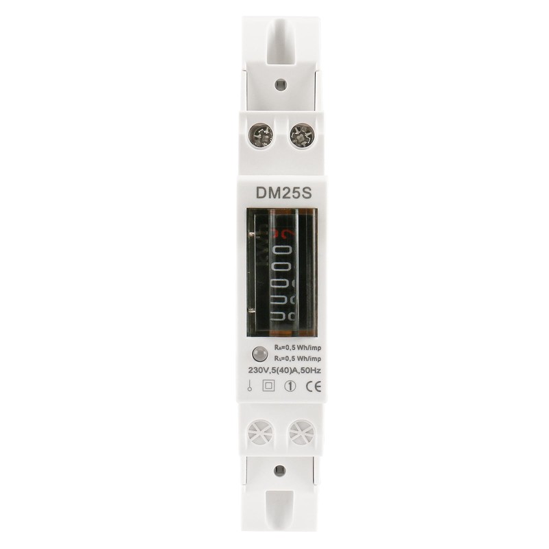 Baomain 1-Module DIN Rail Energy Meter 5(40) A 220–230V 50Hz
