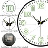 Mabpedo Glow in The Dark Wall Clock, 8" Silent Non-Ticking