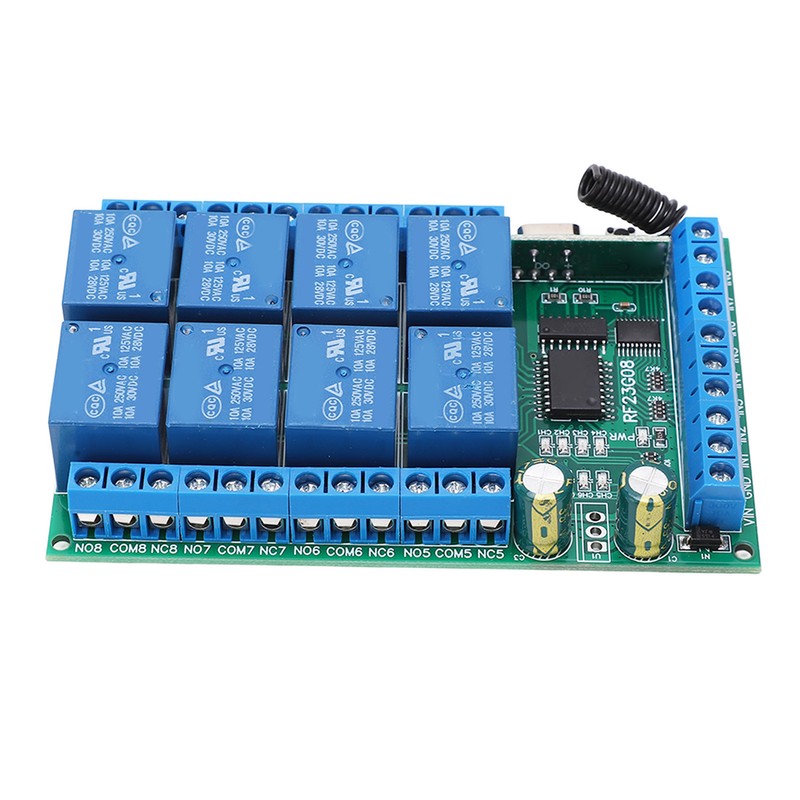 Remote Control Module 8 Channels 433.92MHz Multifunctional 100m Fixed Encoding