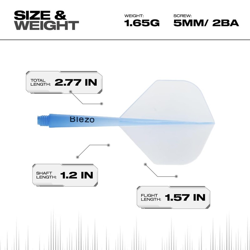 BLEZO Darts Durable Dart Flights | Integrated Dart Flights with