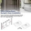 Glass Shower Door Bumpers for Glass Sliding Doors, Wall Jamb