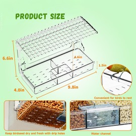 Window Bird Feeder with Strong Suction Cups,Removable Feed Tray,Secure and Durable,Bird Watching Fun,Great Gift for Kids,Cat-Approved