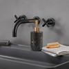 Gold Ceramic Soap Dispenser for Bathroom Black Soap Dispenser for
