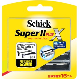 Schick Super II Plus X 2 Blade Replacement Blade (16 Pack)