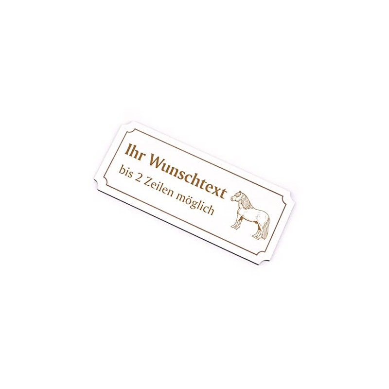 Engraved with Shetland Pony Motif and Desired Text Door Sign