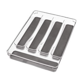 Cutlery Tray with 5 Compartments - Kitchen Drawer Organiser - Heavy Duty, Durable, Eco-Friendly (32 x 23 x 5 cm)