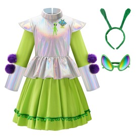 ReliBeauty Alien costume for children, girls, 9-10 years (label 130)