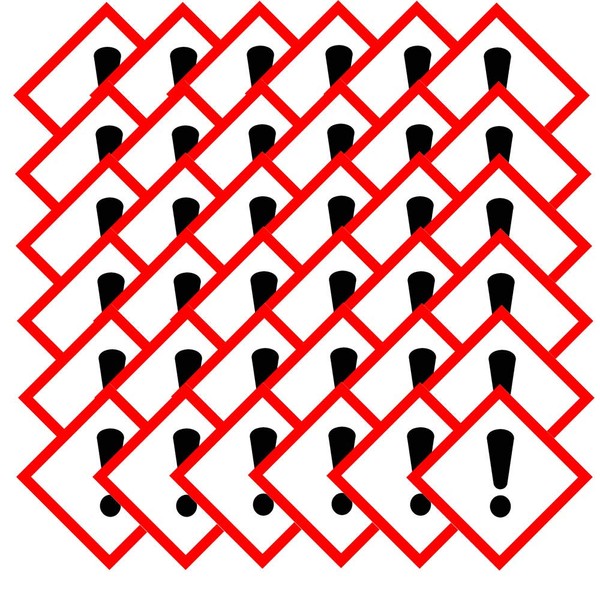 TE-Office Pack of 100 GHS Hazardous Substance Symbols Labels Stickers