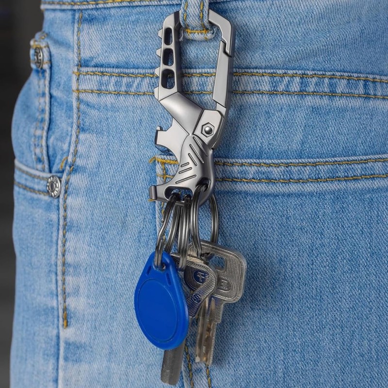 KEYSPACE Keyring Carabiner with Bottle Opener – Key Release with