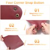 sourcing map 2pcs PU Leather Valet Tray Unisex Folding Small