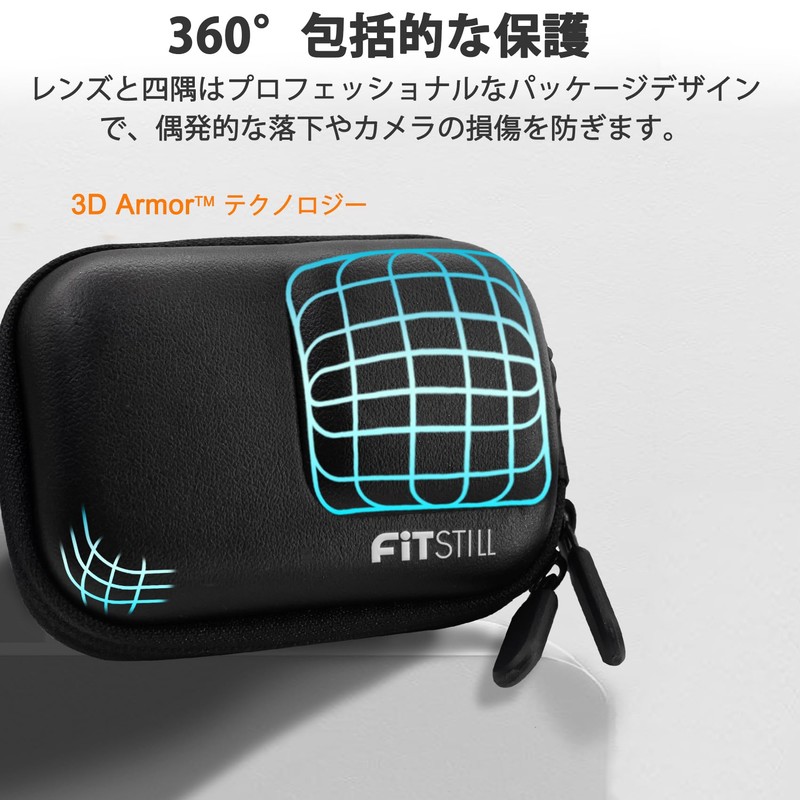 FitStill Black Mini Camera Bag for dji action 5 pro