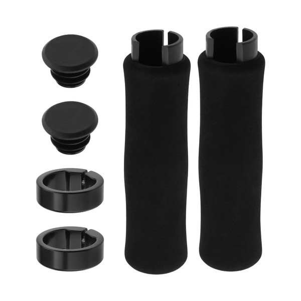 EMSea 1 Pair Foam Handlebar Grips Single Locking Bicycle Handlebar