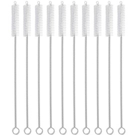 10pcs Limpia Popotes - Cepillo para Popotes Largos, Limpieza Completa, No Deja Pelusa, No Daña Utensilios,Cepillo Limpiador Reutilizable para Popotes de Acero Inoxidable y Silicona(240 x 12MM)
