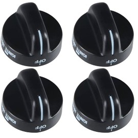YXQ 8273103 Range Control Knobs Replacement Black for Whirlpool Gas Stove, Replace WP8273103 AP6012363 (4 Pack)