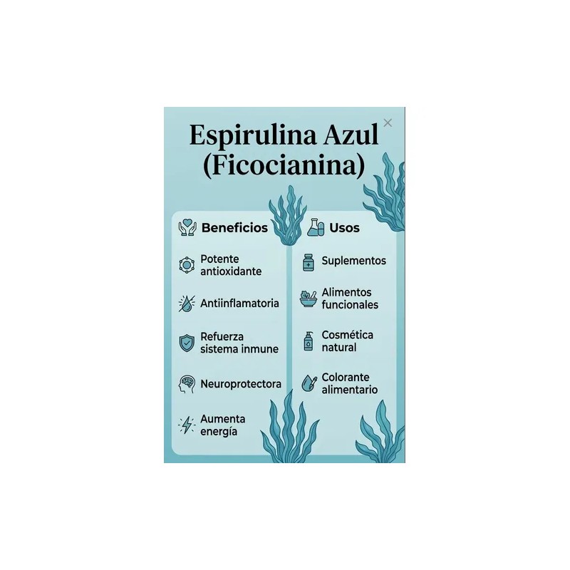 Alga Espirulina Azul En Polvo Ficocianina