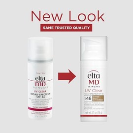 EltaMD EltaMD UV Clear Tinted Sunscreen for Face, SPF 46 with Zinc Oxide, Oil-Free, Dermatologist Recommended, For Acne-Prone Sensitive Skin, 1.7 oz