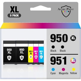 Altru Print 950XL 951XL Remanufactured High Yield Ink Cartridge Combo 5-Pack | Replacement for HP 950XL 951XL (F6V12FN#140) | Works with OfficeJet Pro 251dw 271dw 276dw 8100 & 8600 Series Printers
