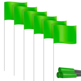 Nvanvmm Marking Flags Marker Flags for Lawn 30 Pack, PVC Small Flags,Marking Flags Lawn Flags, Garden Flags,Survey Flags, Easy to Use Green