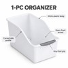 Stackable Storage Organizer Bins, Curved Space-Saving Plastic Storage Boxes for