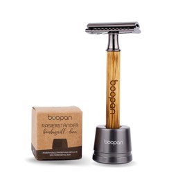 Boopan® Safety Razor Stand for Bamboo Safety Razor with Thin Handle | Razor Stand for Safety Razor Rustproof | Metal Razor Stand in Metal Gun