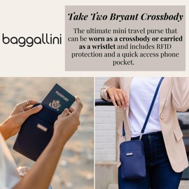 Take Two Bryant RFID Protected 5x7.25" Small Phone Wallet Crossbody Bags for Women Lightweight Nylon Travel Purse