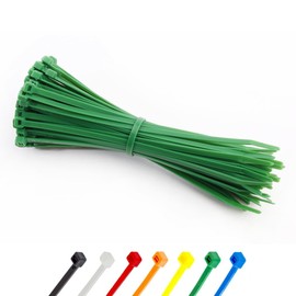 Abacus Range Small Cable Ties 2.5mm x 100mm, Pack of 100, Secure Self-Locking, 4” Nylon Zip Ties, High Tensile Strength Premium Green Cable Tie for Home, Office, Cables, Wires, Garden, DIY Projects