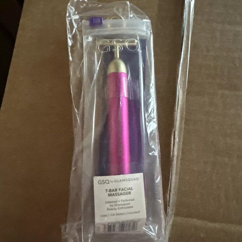 GSQ by Glamsquad - Vibrating T-Bar Facial Massager - Pink