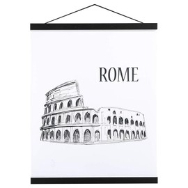 Ywlake A3 Poster Strip, Poster Rail, Magnetic Wooden Poster Hanger, Frame Strips, Picture Frame, Picture Strip, 30 x 40, 30 x 30, 30 x 45 cm (30.5 cm, Black)