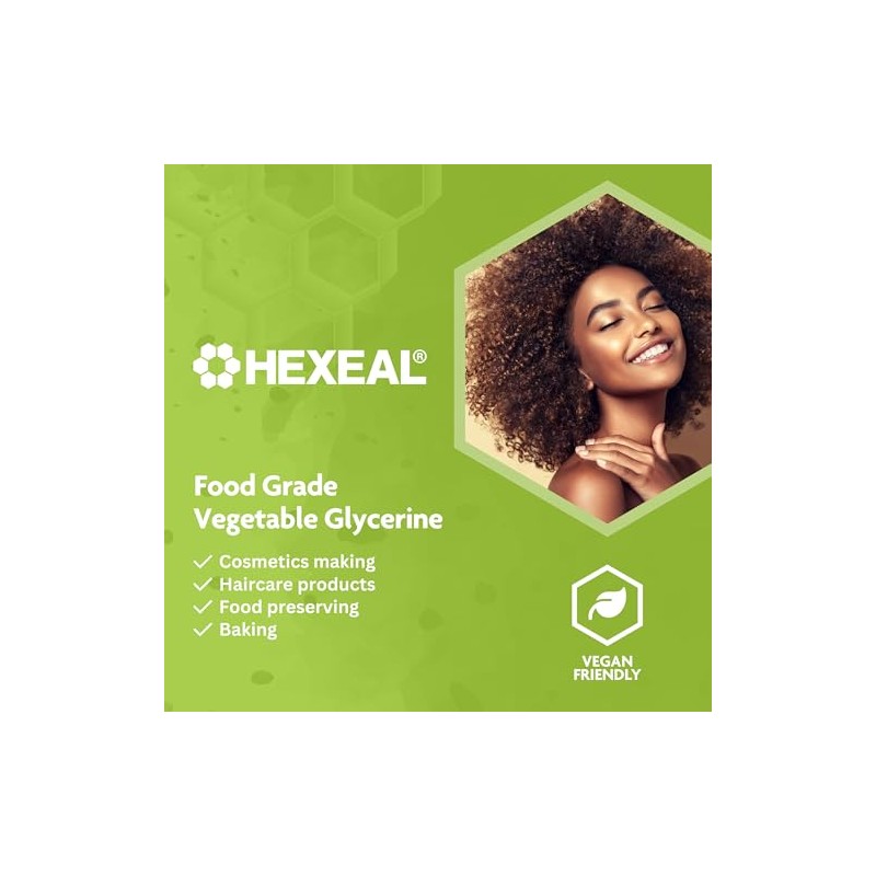 Hexeal Vegetable Glycerine 5L - Vegan FCC Food Grade for