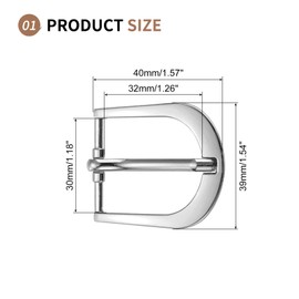 SUIKIHUM 6 Pack Metal Roller Buckles, 0.6" Adjustable Roller Buckle for Strap, Single Prong Belt Buckle for Belt Bag Keychain, Silver