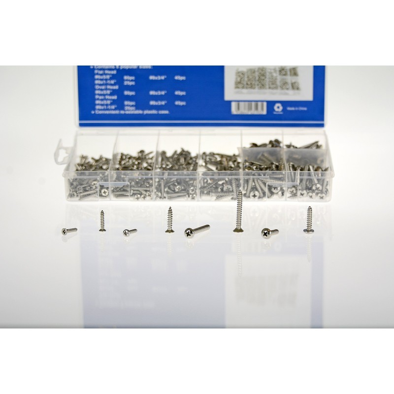 SWORDFISH 31930-420pc Stainless Steel Screw Assortment