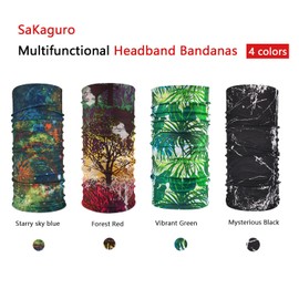Sports Headbands 4 Pack Men and Women's Multicolor Workout Sweatbands Double-Layer Elastic Workout Headbands for Yoga/Running/Cycling/Fitness (Style 2)