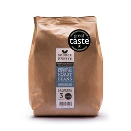 Whole Decaffeinated Coffee Beans - Organic, Award Winning Medium Dark Roast by Source Climate Change Coffee - Single Origin, Traceable & Freshly Roasted - With Praline Nuttiness, 500g Mexico