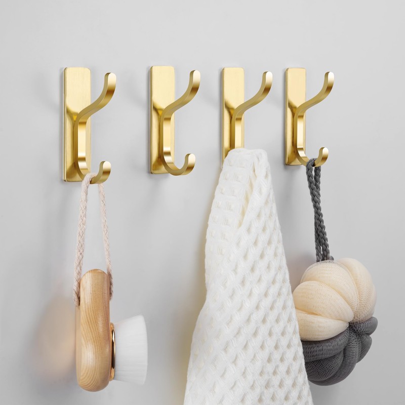 pickpiff Adhesive Wall Coat Hooks - Heavy Duty Stick-On Door