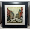 Greetingles Lowry-Style 12"/31cm Square Framed Print. Beautiful Black Ash Frame