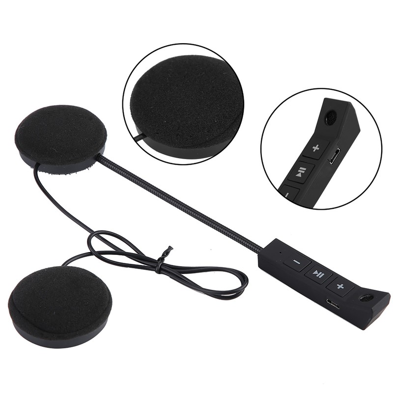 1 Pair Motorcycle Helmet BT Headset Headphone Speakers Support Hands