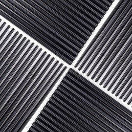 HuaLan Reusable Fiberglass Chopsticks Dishwasher-Safe Chopsticks Non-Slip Design Chop Sticks 9 1/2 Inches 10 Pairs, Black