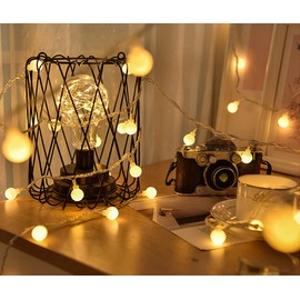 MOBXPAR Globe String Lights, 10 Ft 20 Led Fairy Lights, Mini Globe Lights for Indoor Outdoor Bedroom Birthday Party Wedding Garden Christmas Tree Decor, Warm White