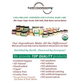 Relaxing Bath Salts with Pure Sea Salts (USDA Organic) Lemongrass, Rosemary Mint, Lavender Bath Soaks - Earth's Enrichments