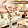 YISARSH Wood Bead Magnetic Curtain Tiebacks, No Drill Curtain Tie