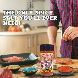ASS KICKIN' Hot Spicy Ghost Pepper Salt – 3.4oz. Shaker Jar - Perfect Flavored Salt for Popcorn Seasoning, Margarita Salt and French Fry Seasoning - Premium Gourmet Gift