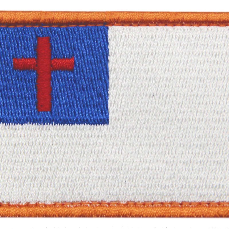 Tactical Christian Flag Patch Embroidered Badge Applique Fastener Hook and